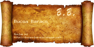 Bucsa Baracs névjegykártya